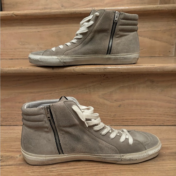 Price ⬇️: Authentic Golden Goose Hi-Top Slides - Tan Suede - Men’s 11US/44EU - Picture 7 of 14